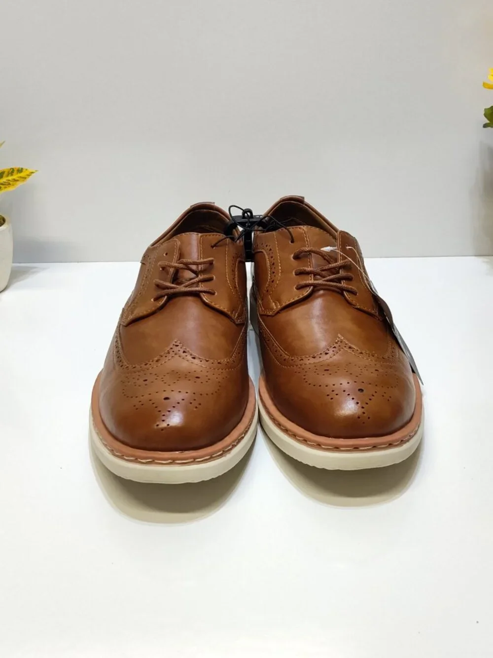 George Mens Jonah Oxford Shoes Brown Size 10 Memory Foam Comfort Sole Casual